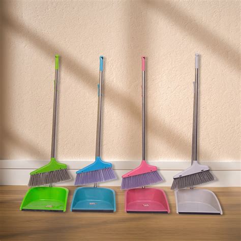 Broom And Dustpan Set For Home Premium Long Handled Broom Dustpan Combo