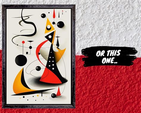 Miro Poster Miro Inspired Printable Wall Art Joan Miro Art Print