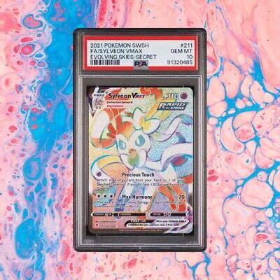 Pokémon TCG Sylveon VMAX Evolving Skies 211 203 PSA 10 Graded GEM MINT