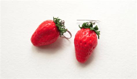 Strawberry earrings Strawberry jewelry berry jewelry