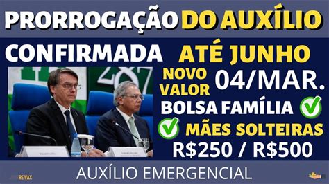 CONFIRMADO Prorrogação do Auxílio Emergencial Até Junho NOVA DATA