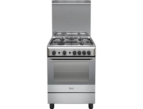 Cuisinière hotpoint h6gg1f x it inox gaz 60 60 4 foyers class a