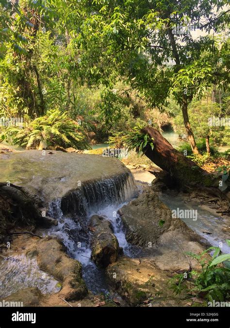 Waterfalls in Laos Stock Photo - Alamy