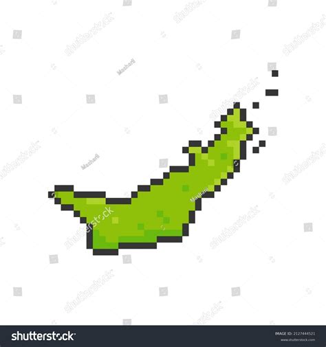 pixel art north sulawesi province indonesia stock vector royalty