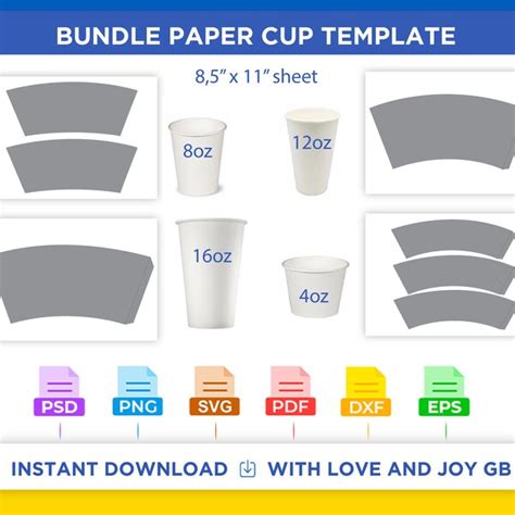 Cup Holder Template Etsy