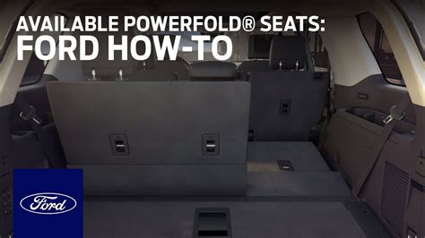 PowerFold Seats Ford How To Ford YouTube