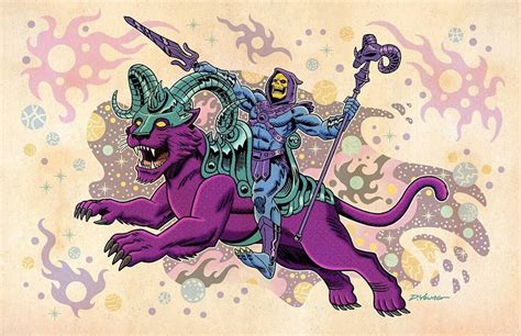 Skeletor and Panthor, Masters of the Universe Signed 11 X 17 Color ...