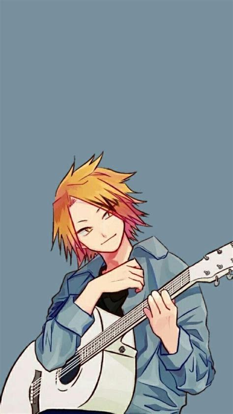 An Anime Character Holding A Guitar And Posing For The Camera