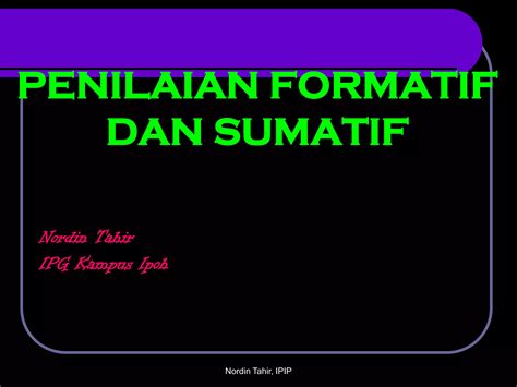 Penilaian Sumatif Dan Formatif Ppt