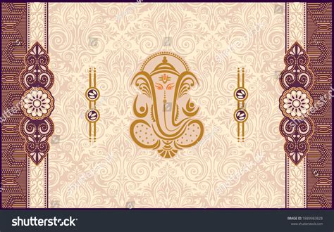 Wedding Invitation Card Design Lord Ganesh Stockvector Rechtenvrij 1889983828 Shutterstock