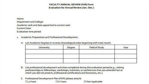 Annual Review Template