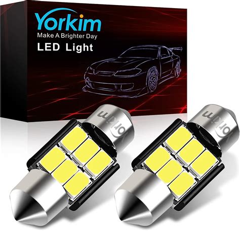 Amazon Yorkim 31mm Festoon LED Bulbs White Super Bright LED