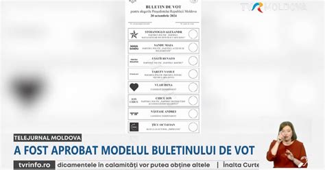 Ordinea candidaților în buletinul de vot pentru alegerile