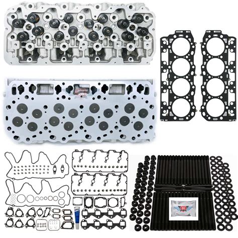 New LML Duramax Cylinder Heads W Aftermarket Studs Head Gasket Set