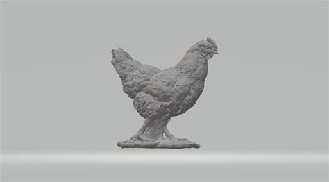 Stl File Hen Sculpture 3d Print Model・3d Printer Model To Download・cults