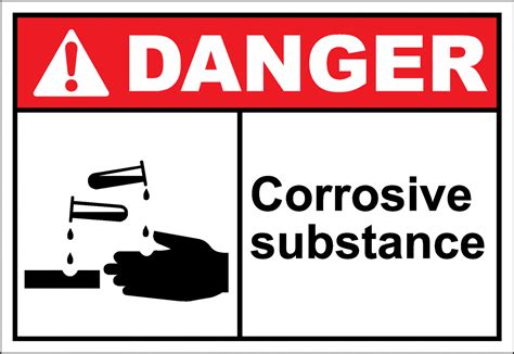 Danger Sign corrosive substance - SafetyKore