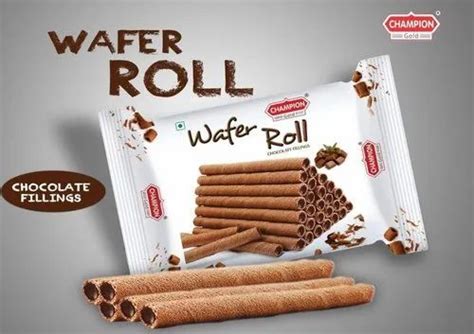 Chocolatevanilla Round Sticks Champion Wafer Roll Packaging Type