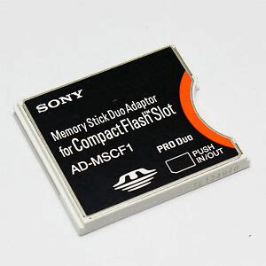 Sony Memory Stick PRO Duo Adapter For CompactFlash CF Slot Adapter AD