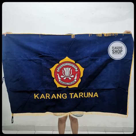 Jual Bendera Pataka Karang Taruna 90x135 Cm Full Bordir Shopee