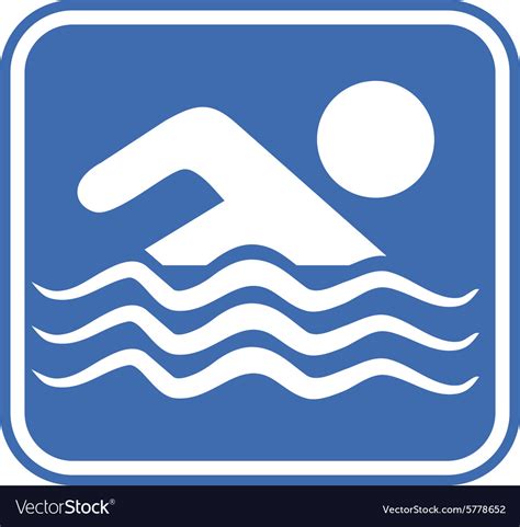 Swimming sign Royalty Free Vector Image - VectorStock