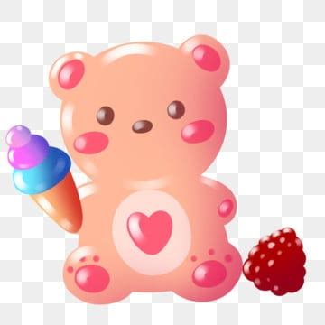 รูปGummy Bear Clipart ตุ๊กตาหมีน่ารักกับลูกพุทราการ์ตูนภาพประกอบ ...