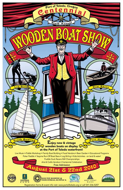 Port of Toledo Oregon: Our Wooden Boat Show Poster