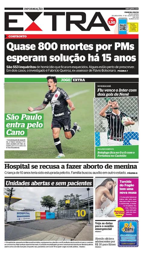 Vasco 2 x 1 São Paulo Veja as capas de jornais SuperVasco