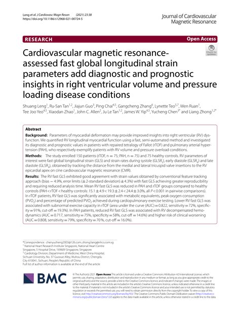 Pdf Cardiovascular Magnetic Resonanceassessed Fast Global