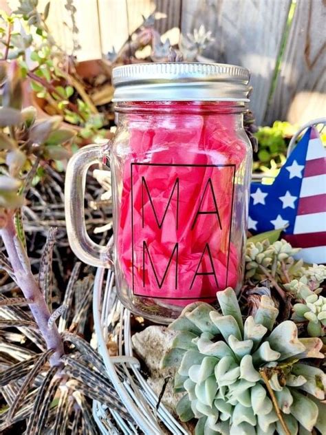 Mama Iced Coffee Mason Jar Mug Iced Coffee Clear Glass New Mom Coffee