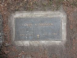 Loren A Springer 1932 1984 Mémorial Find a Grave