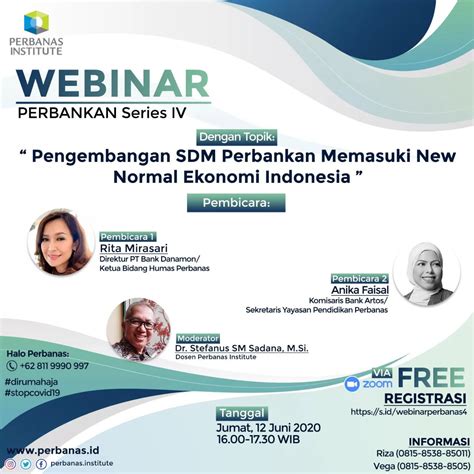 Perbanas Institute Webinar Perbankan Series Iv Dengan Tema