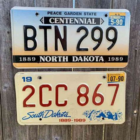 Authentic Antique And Classic South Dakota Us License Plates