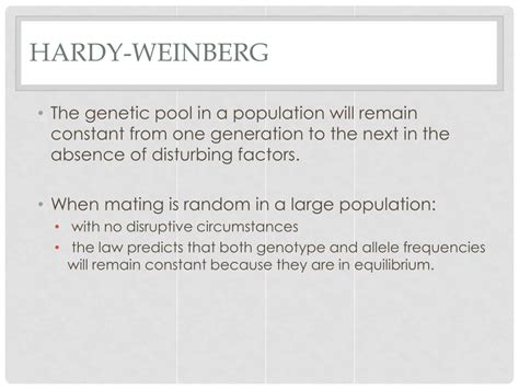 Ppt Hardy Weinberg And Mendel’s Law Powerpoint Presentation Free Download Id 6185102