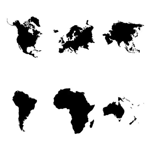 Kontinente Piktogramm Stockvektor Dashadima