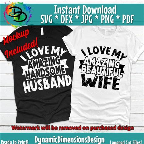 Awesome Husband Svg I Love My Wife Svg Love My Wife Svg Etsy