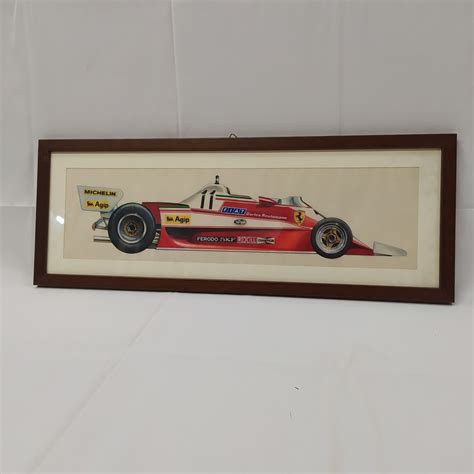 Disegno Tecnico Colorato A Tempera Ferrari Formula Modello T