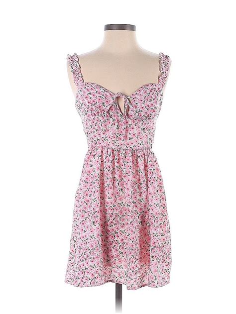 Cider Casual Dress Mini Pink Floral Dresses Used Size Small