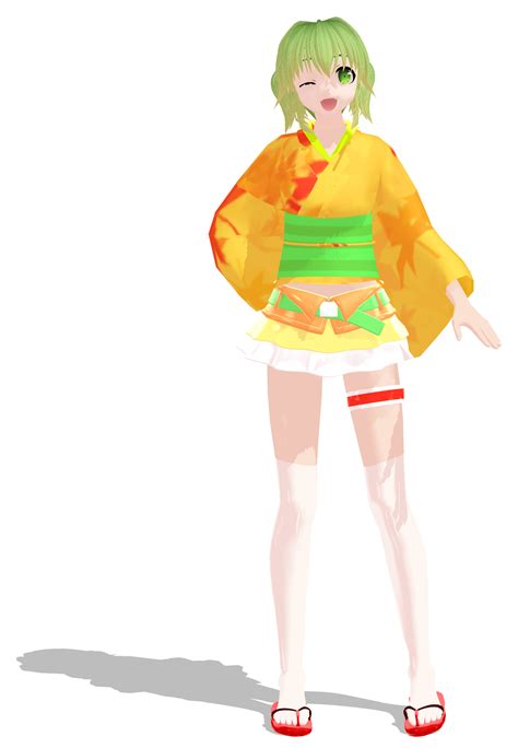 Mmd Pd Mamama Style Megpoid Gumi In Yukata By Akikokamui97 On Deviantart