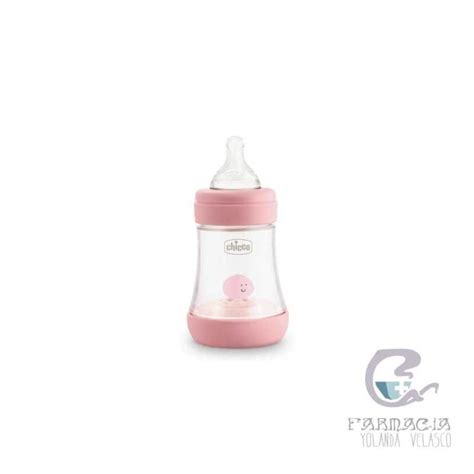 Biberón Tetina Silicona Chicco Perfect5 Rosa 0M Fluído Lento 150 ml