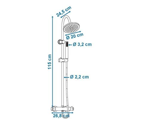 Colonne De Douche Avec Robinet Mitigeur Thermostatique Loona Colonne