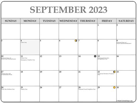 September 2023 Calendar Full Moon Get Calendar 2023 Update - PELAJARAN