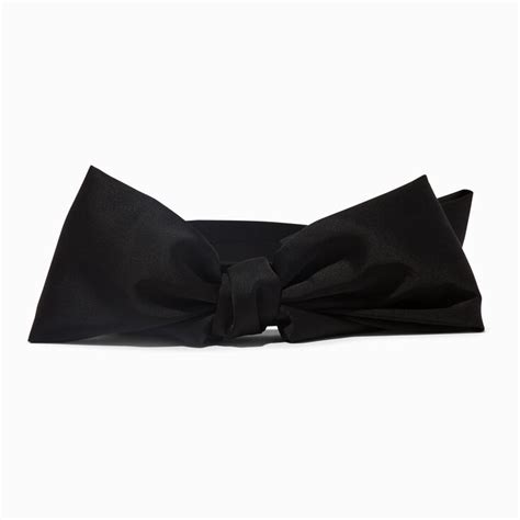 Black Silky Knotted Bow Headband Icing Us