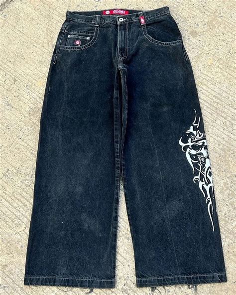 Men S Jeans Jnco Streetwear Hip Hop Retro Skull Graphic Embroidery