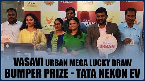 Vasavi Group Organized Lucky Draw Of Tata Nexon Ev Vasavi Urban Gated