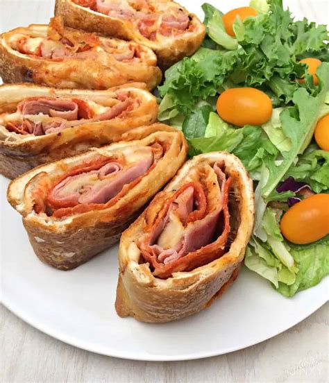 Easy Pepperoni Stromboli Recipe With Ham And Cheese Thrifty Jinxy