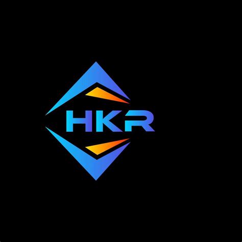 Hkr Abstract Technology Logo Design On Black Background Hkr Creative Initials Letter Logo