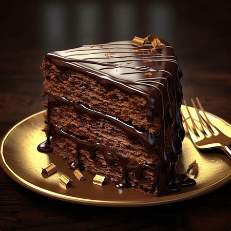 Premium Ai Image Decadent Chocolate Cake Delight