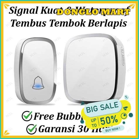 Jual BEL RUMAH WIRELESS DOOR BELL WATERPROOF PINTU 1 RECEIVER BEST