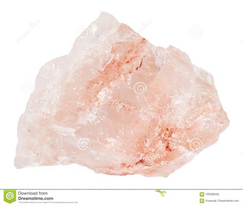 Crystalline Rose Quartz Gemstone Isolated Stock Photo - Image of macro ...