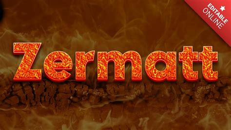 Zermatt Text Effect Generator